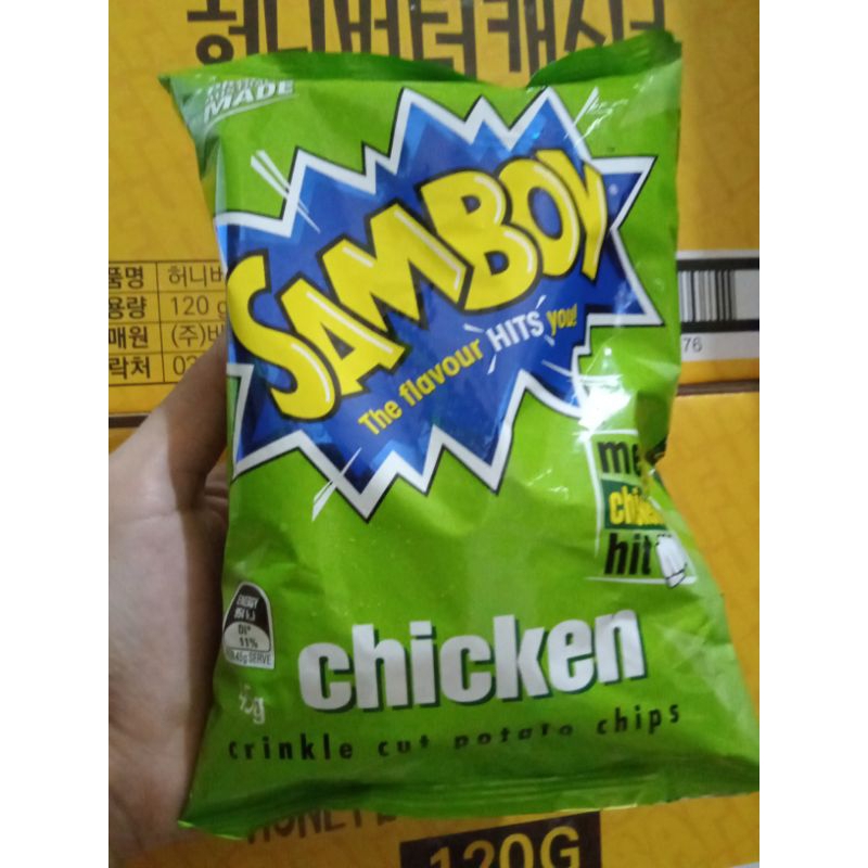 

Samboy Chicken cringe cut potato chips 40g