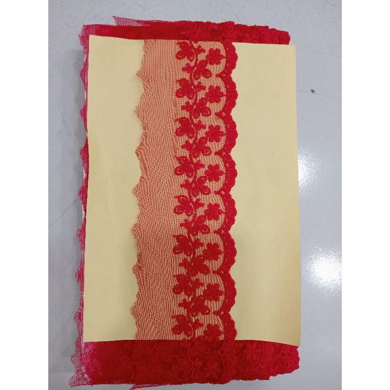 Renda Tile Pinggiran Renda Tulle Bordir Renda Air Lebar 7cm