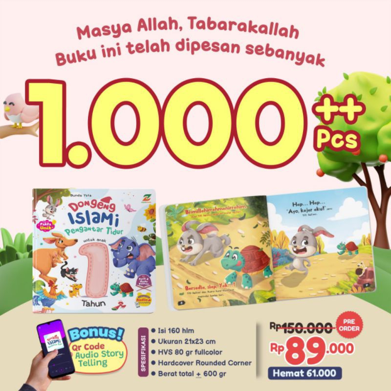 Buku Dongeng Islami Pengantar Tidur Anak 1 Tahun cerita anak islami ziyadbooks