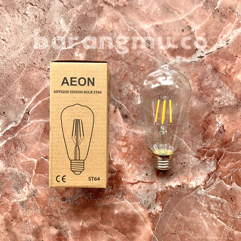 LAMPU PIJAR CAFE LED AEON ANTIQUE EDISON BULB ST64