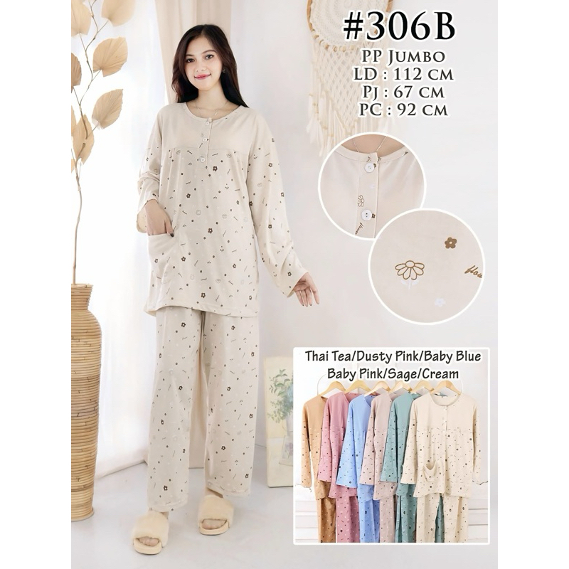piyama jumbo baju tidur panjang  panjang katun soft Benova