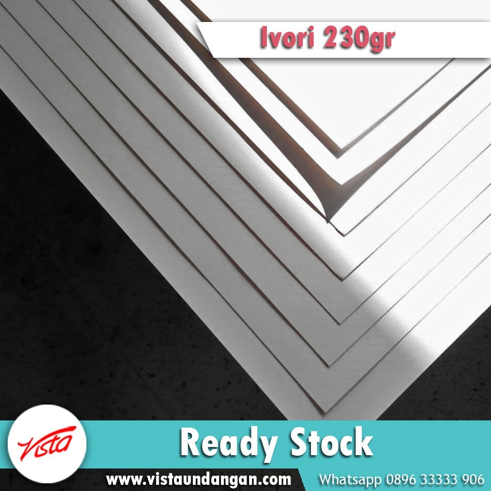 

Kertas Ivory 230gr Ukuran 65 x 100cm, 71x100cm(Spesial) dan 79x109cm