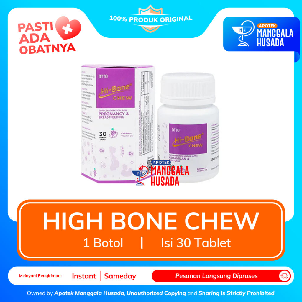 HI BONE CHEW SUPLEMEN IBU HAMIL DAN MENYUSUI @ 30 TABLET KUNYAH