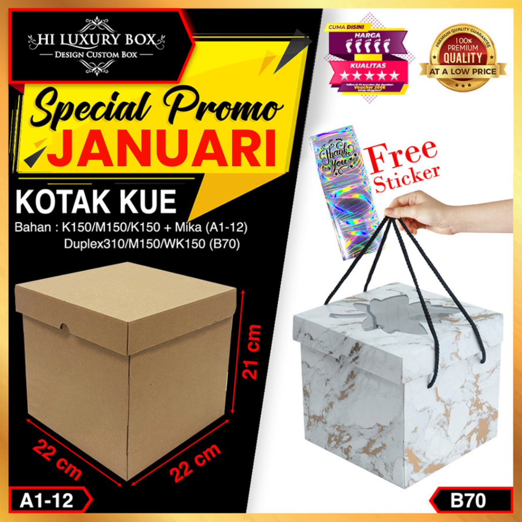 

Kotak Kado | Dus Kado | Kotak Serbaguna | Kraft | Murah 22x22x21