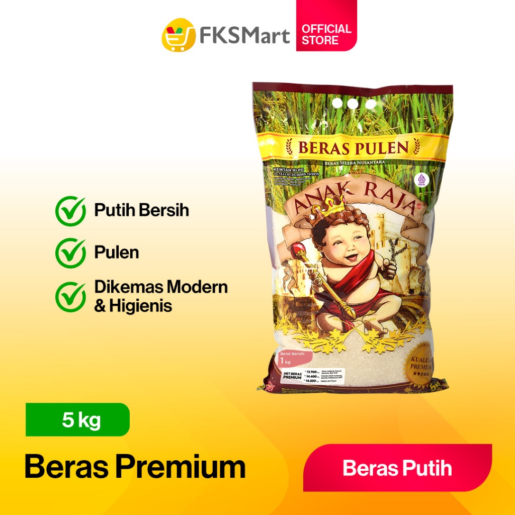 

Anak Raja Beras Super Pulen Enak 5 kg