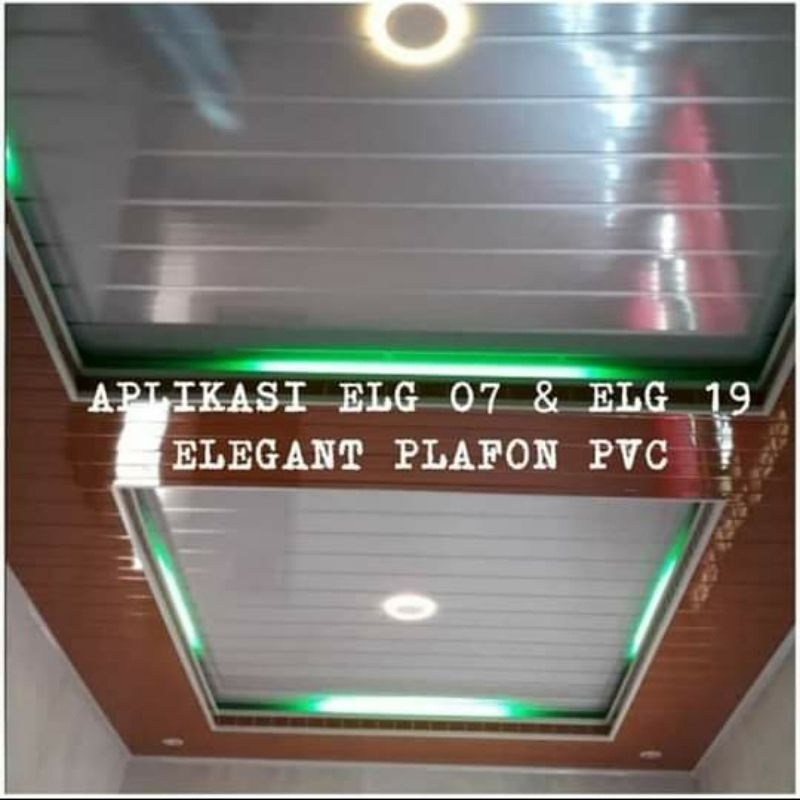 Plafon /Plafon PVC /Elegant Plafon PVC Aplikasi 3 meter dan 4 meter (Min. Order 16 Lembar 1 Dus)