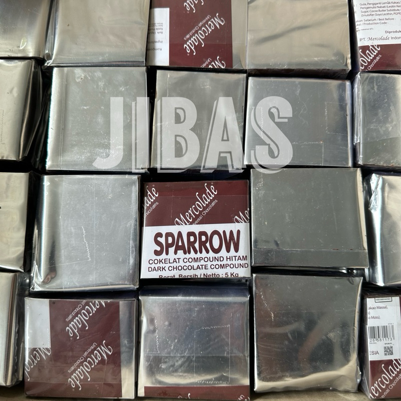 

Mercolade SPARROW Dark Chocolate Compound / Coklat Blok SPARROW -+250gr