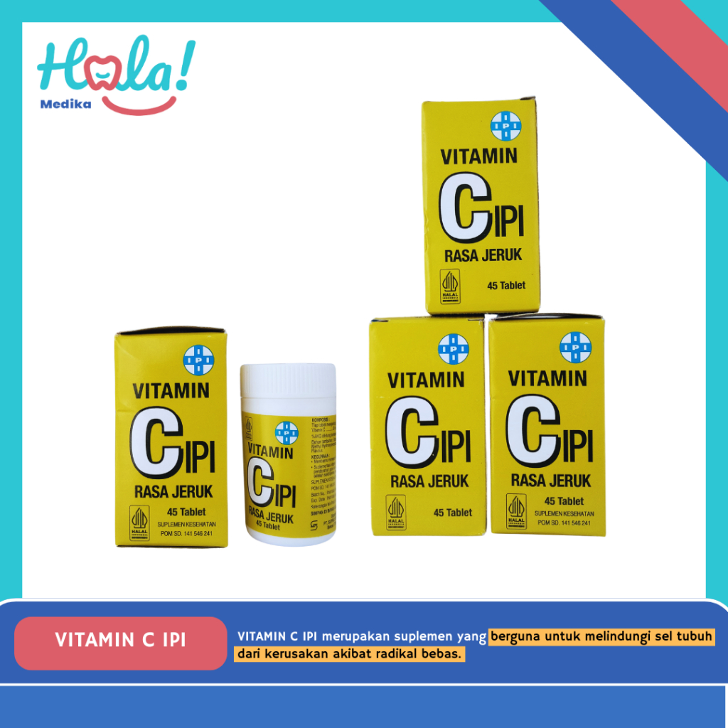 IPI Suplemen Multivitamin - Vit C Vit B Complex Vit B12 Vit A Vit B1 45 Tablet ED 2027