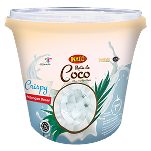 

Inaco Nata De Coco Bucket - Potongan Besar dan potongan kecil 1kg rasa vanilla