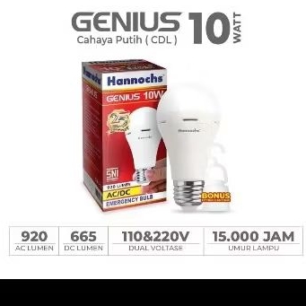hannochs lampu emergency genius 10watt