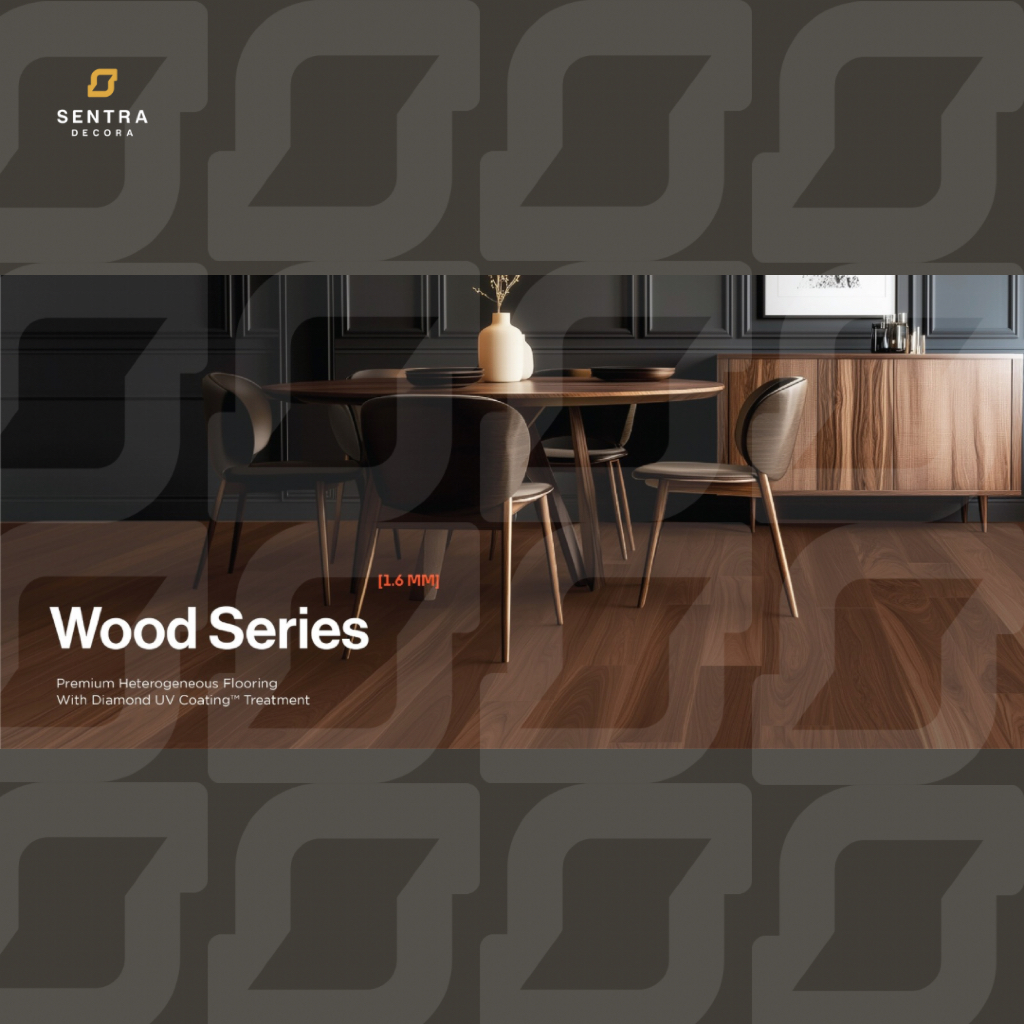 Wood Series - Lantai Vynil Roll Komersil / Karpet Vinyl Roll / Vinyl Roll 1.6mm / Lantai Kayu 20 met