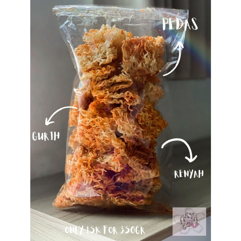 

Mie Kering Kerupuk Mie Pedas 350gr