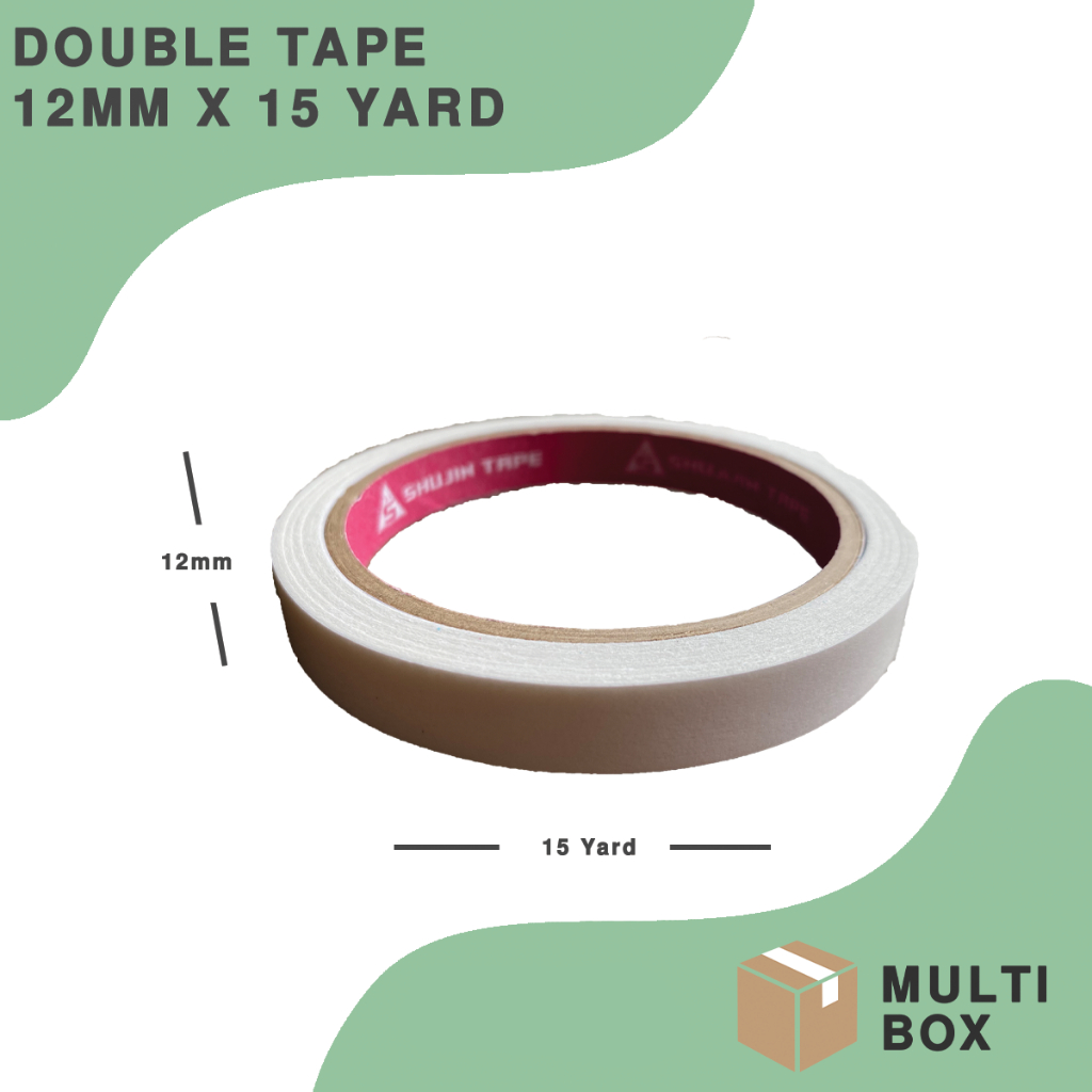 

Double Tape 1/2 inch 12mm x 15 Yard Shujin Tape