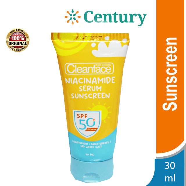 Cleanface Niacinamide Serum Sunscreen SPF 50+ 30 Ml / Sunscreen / Anti UV