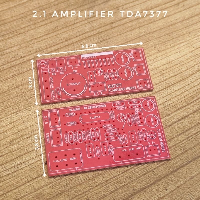 PCB power 2.1 tda7377 DC
