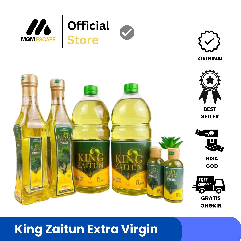 

KING ZAITUN Extra Virgin Olive Oil 1000ml - Minyak Zaitun