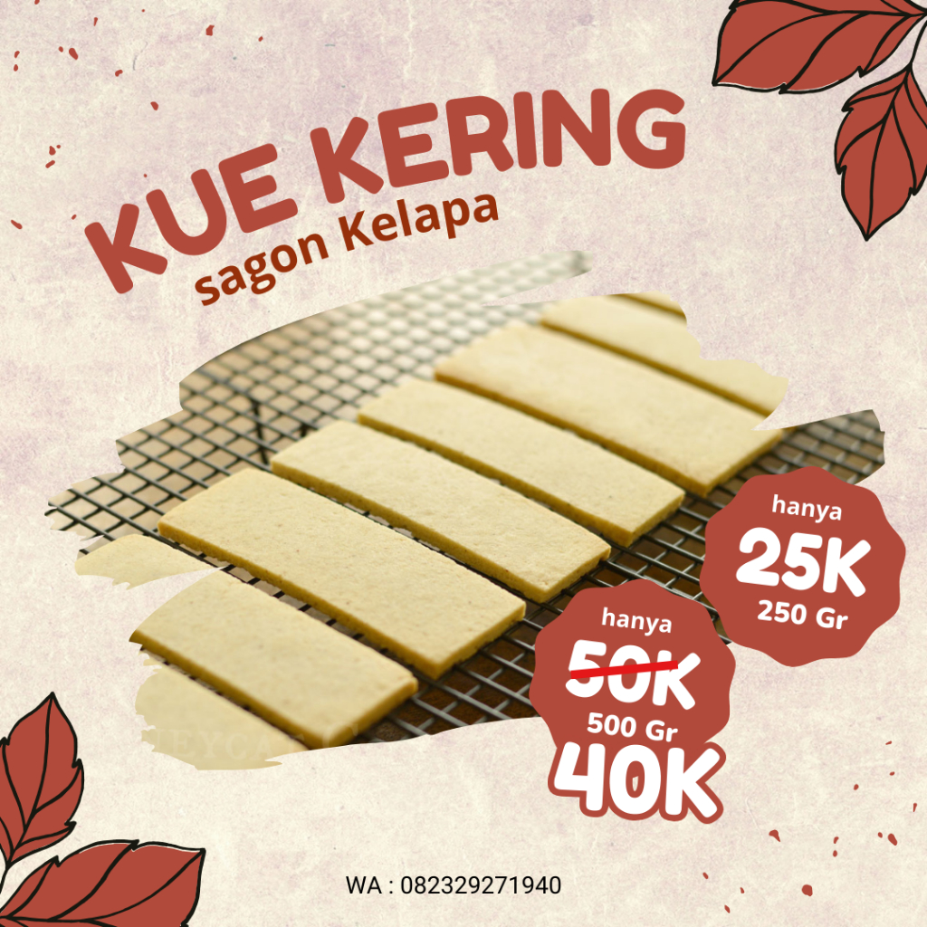 

Kue Kering I Sagon Kelapa - Renyah Digigit Dengan Serutan Kelapa Asli