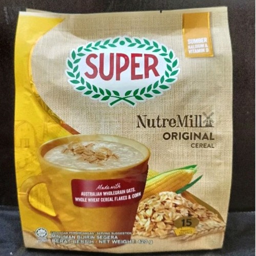 

super nutre milk 3in1 original cereal 15 sachet