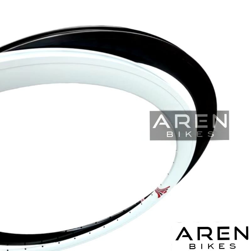 VELG SEPEDA 700C LESPO 4CM LUBANG 36 HOLE 36H PUTIH WHITE 700 C 4 CM RIM RIMS DOUBLE WALL FIXIE BALA