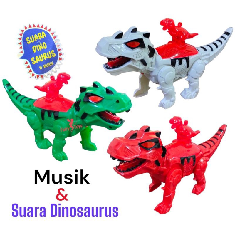 Mainan Dinosaurus T-REX LED Bisa Jalan Dan Bersuara