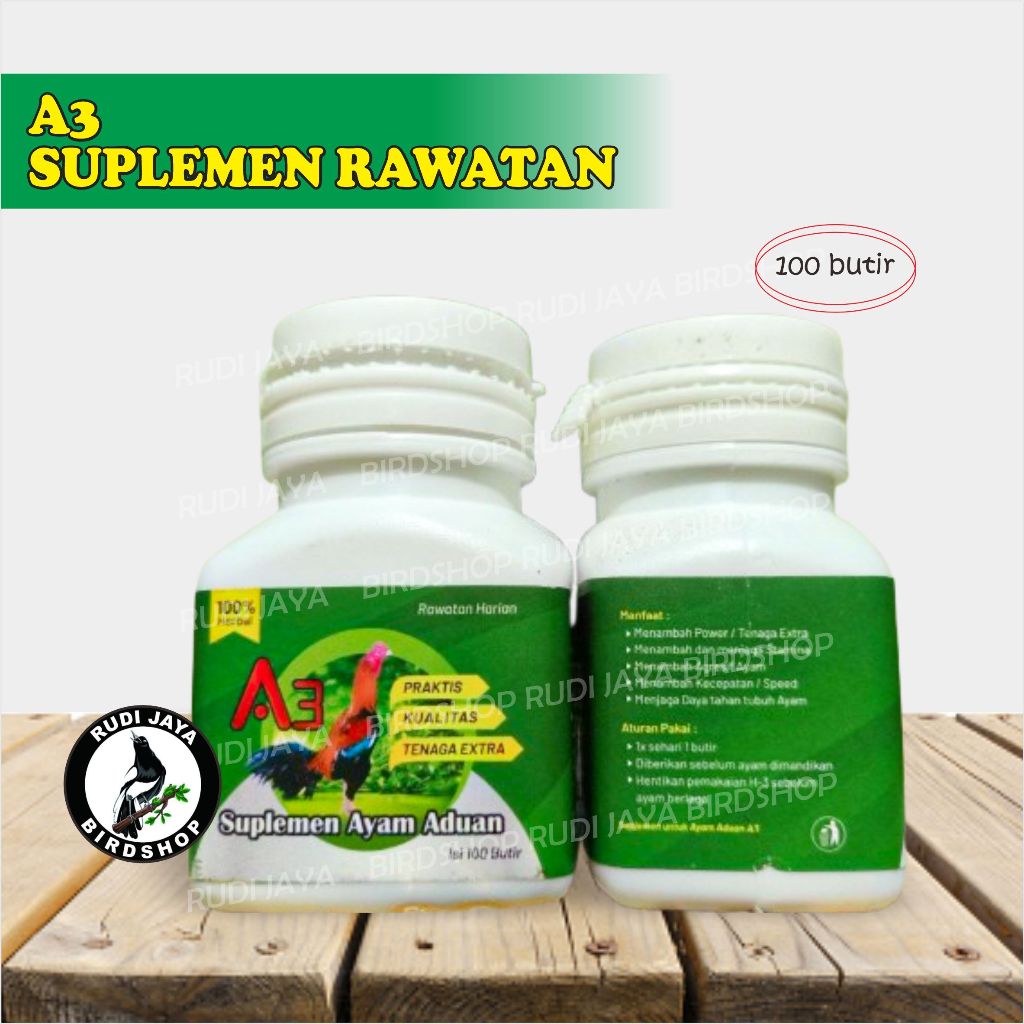 A3 RAWATAN HARIAN VITAMIN AYAM PENAMBAH STAMINA POWER TENAGA PEMULIHAN PASCA TARUNG PERSIAPAN LAGA