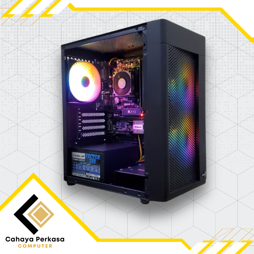 CPU | PC Rakitan Athlon 3000G - 8GB - SSD 256GB - Design Gaming Ringan