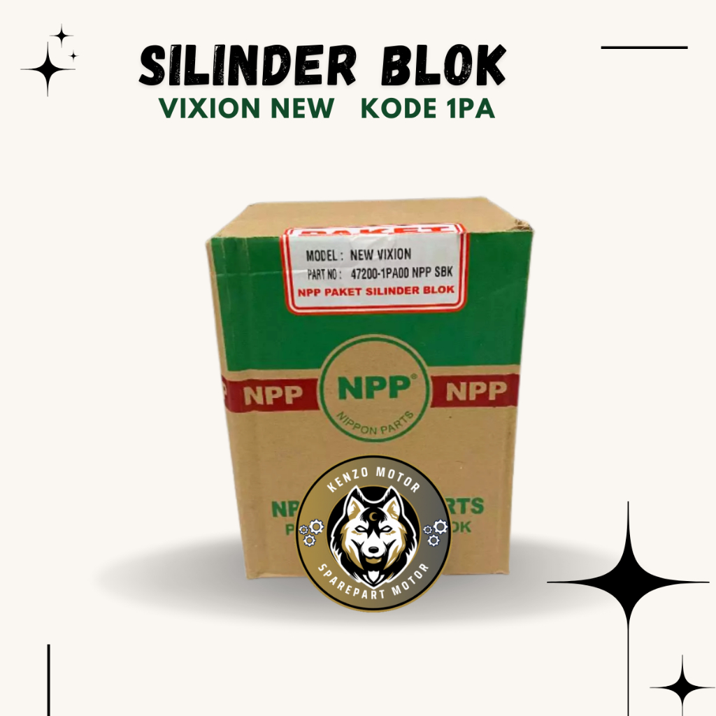 SILINDER BLOK ASSY PAKET PISTON VIXION NEW KODE 1PA NPP ORIGINAL