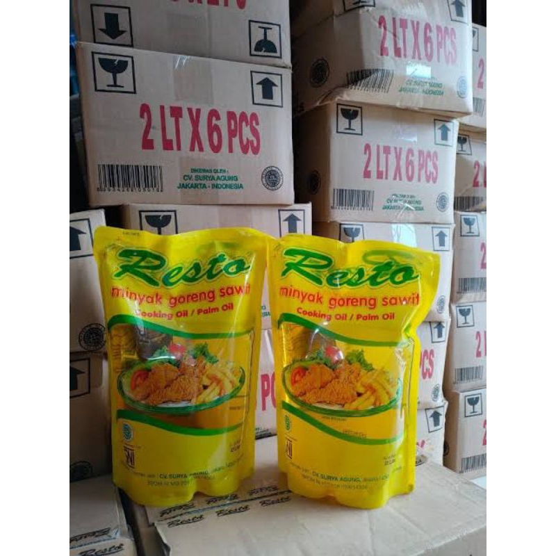 

[KARTONAN] MINYAK GORENG CAMAR/RESTO KEMASAN REFILL 1 DUS ISI 6 POUCH