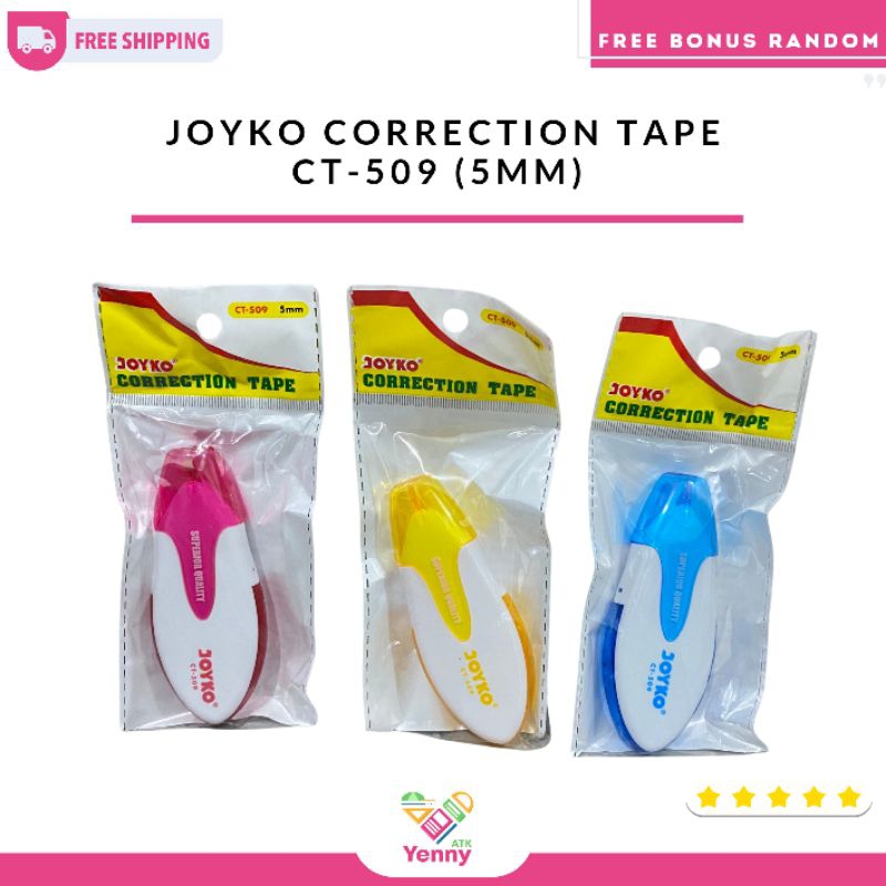 

Joyko Correction Tape 5MM | Pita Koreksi Joyko CT-509 (pcs)