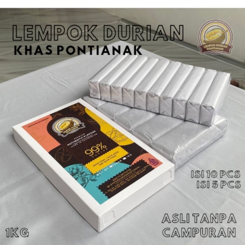 

LEMPOK DURIAN asli tanpa campuran khas pontianak KEMASAN BATANGAN 1KG