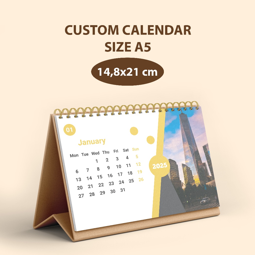 

Kalender Meja Custom - (Ukuran A5 ) - Kalender Duduk - Kalender Estetik | Custoom.in
