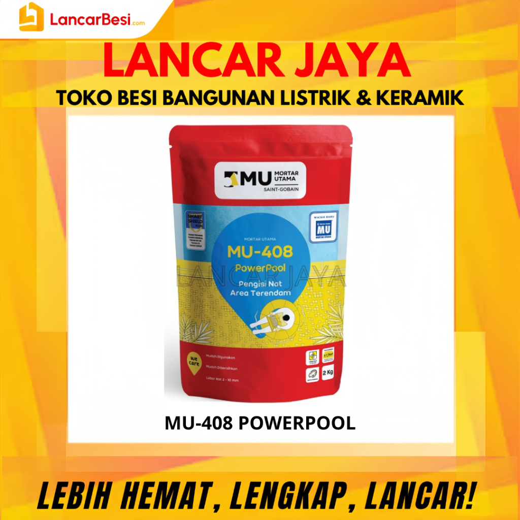 Mortar Utama MU-408 PowerPool Pengisi Nat Keramik 2Kg
