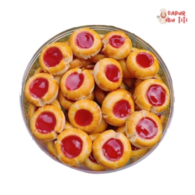 

Kue Kering Thumbprint Cookies Selai Strawberry Toples 250gr by Dapur Ibu Titi