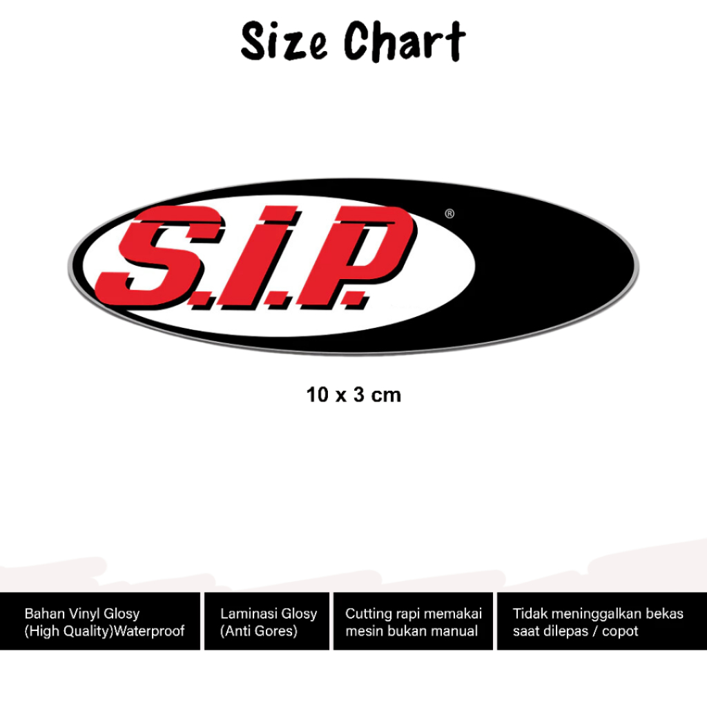 

Sticker Motor Scooters SIP Vinyl Glossy Stiker Vespa Tahan Air