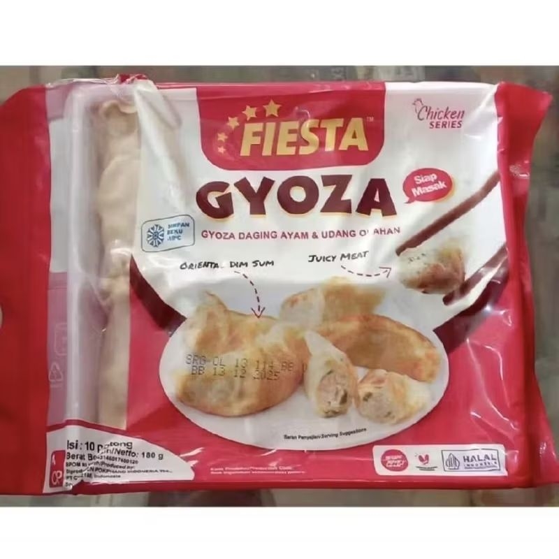 

FIESTA GYOZA 180G/GYOZA FIESTA 10 PCS/GYOZA INSTANT FIESTA ISI 10 PCS