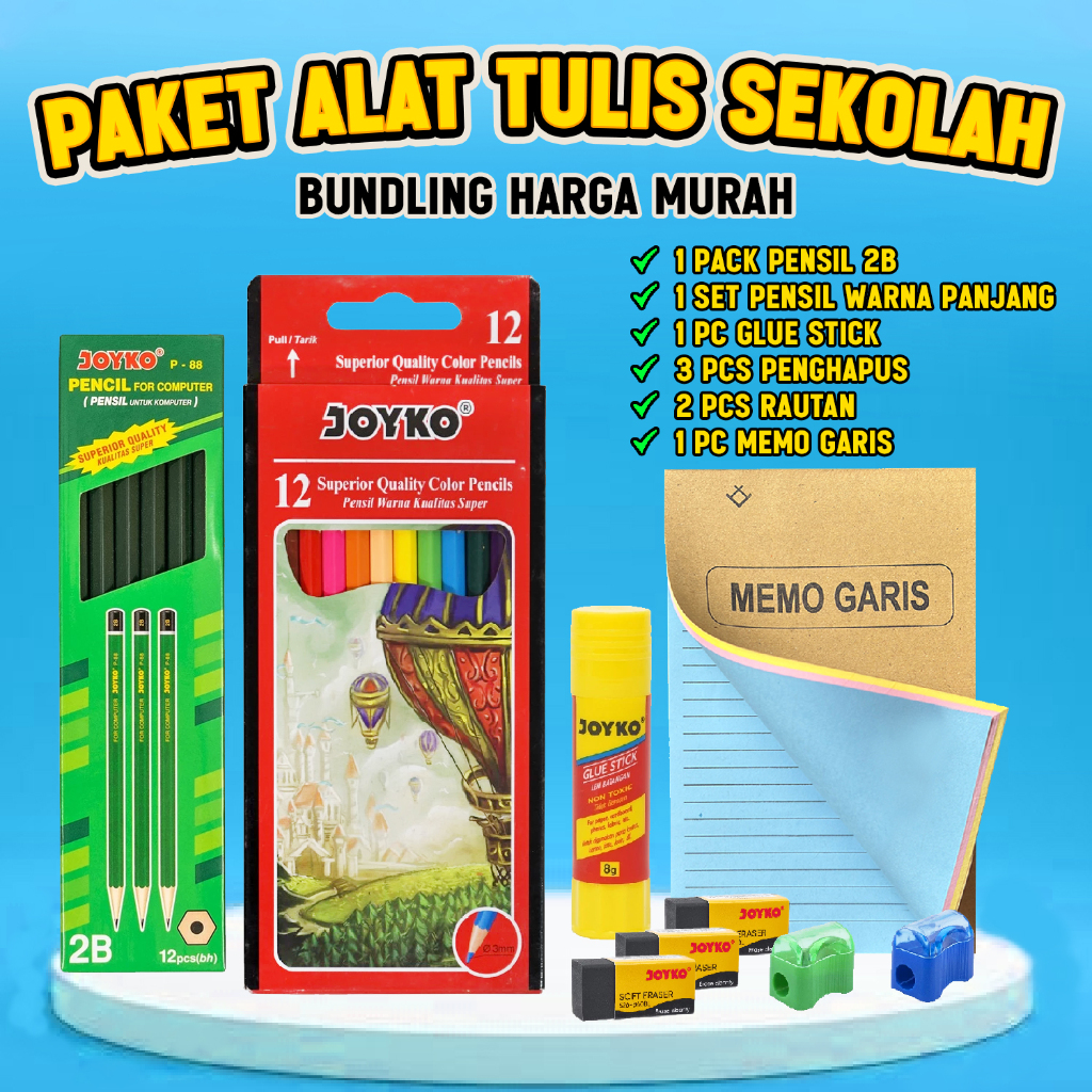 

Paket alat tulis sekolah pintar /paket ATK sekolah hemat/paket alat tulis