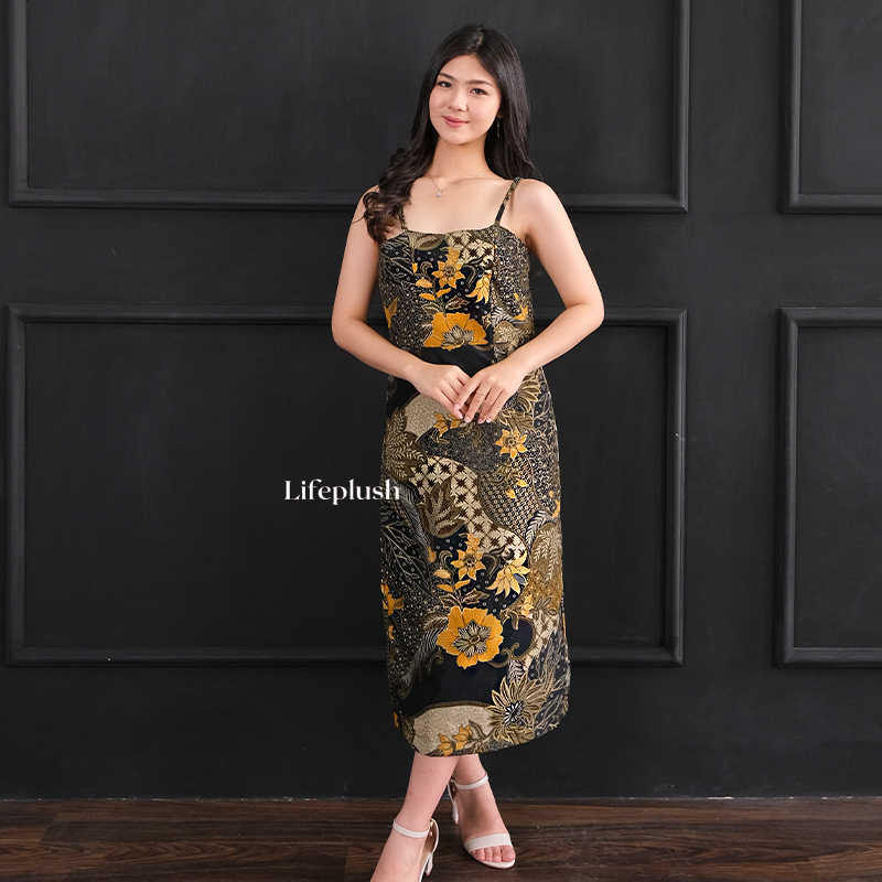 Dress Batik Modern Couple Organza Bordir Mewah Wanita Pesta Kondangan Cantik- Lifeplush BINAYA