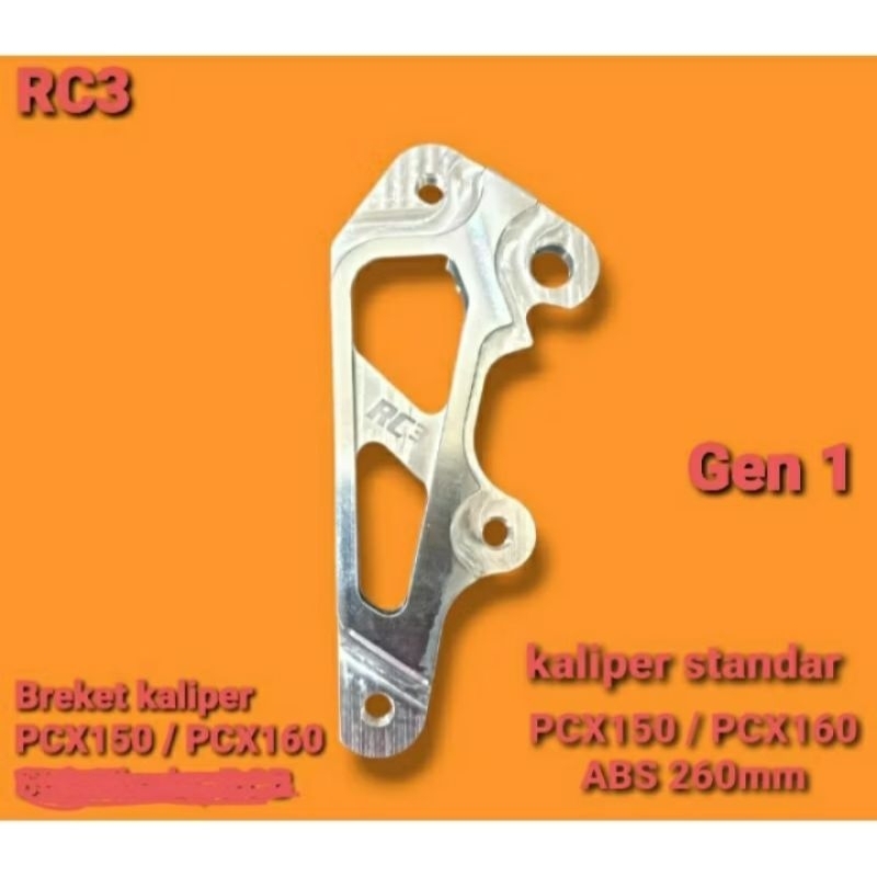 RC3 breket kaliper cakram breaket pala babi depan PCX 150/160 abs gen 1 disk 260mm std