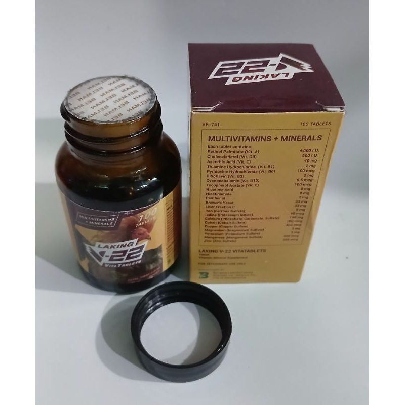 VITAMIN AYAM ADUAN V22 DOPING SUPLEMENT MULTIVITAMIN DAN MINERAL UNTUK MENTAL DAN MEMPERKUAT OTOT SA
