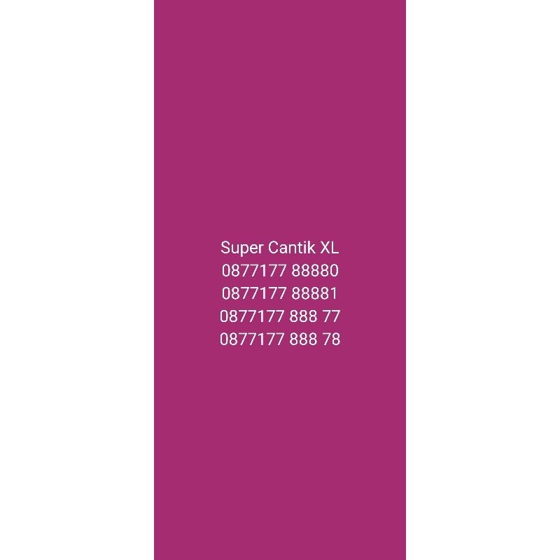 Nomor super cantik XL