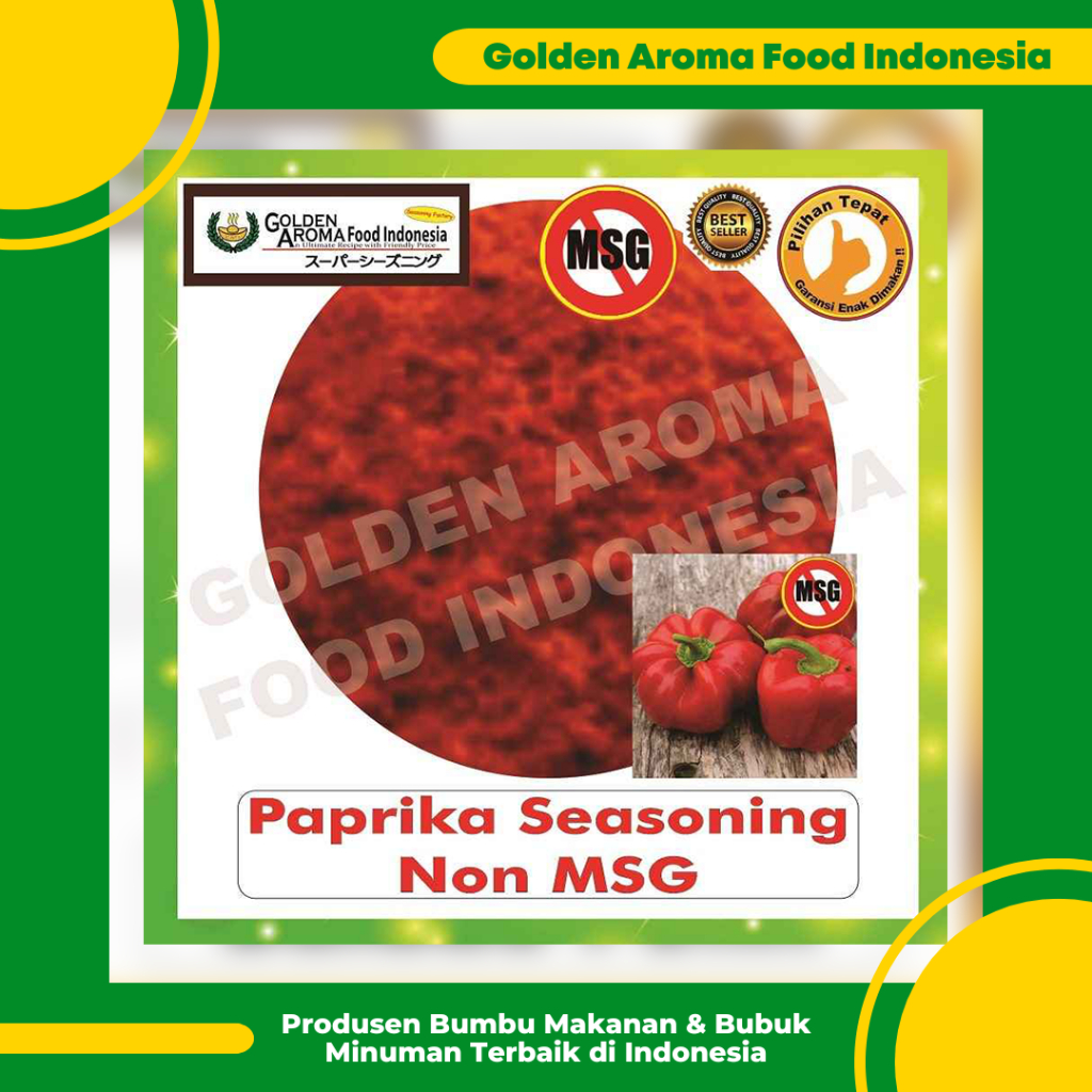 

Bumbu Tabur Rasa Paprika Non MSG Seasoning 1 Kg Bubuk Tabur Paprika No MSG Seasoning Powder GAFI