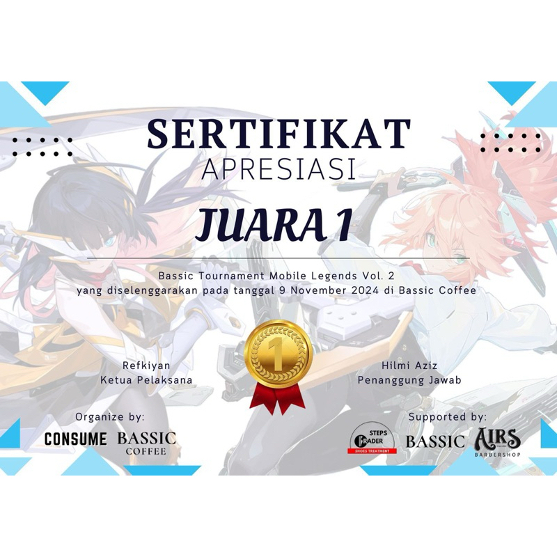 Jasa Cetak sertifikat [Custom]