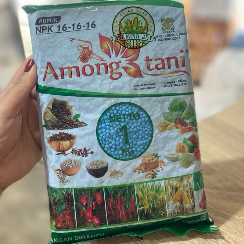 [TANI MINA JAYA] PUPUK MUTIARA NPK 16-16-16 AMONG TANI 1KG
