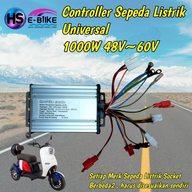 Controller Sepeda Listrik Universal 1000W 48~60V