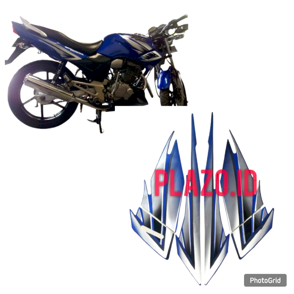 striping stiker honda tiger 2005 biru