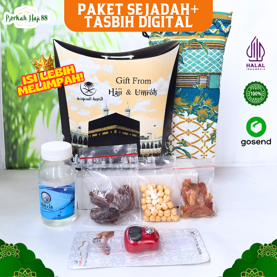 

Paket Hampers Oleh Oleh Haji dan Umroh Tasbih Digital Plus Sajadah Travel