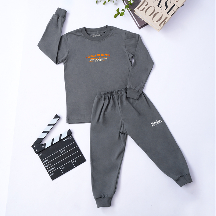 Kepswah Official - One Set Anak Uwais Al Qarni - Setelan Anak - Baju Dakwah Muslim Islami - T-Shirt 