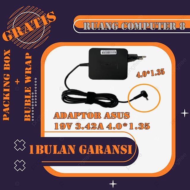 ADAPTOR CHARGER Asus VivoBook 14 A413 A413J K413J X413J X413 K413F 19V-3.42A (4.0x1.35)