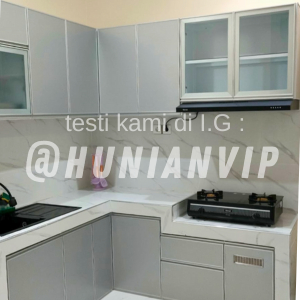 Kitchen set custom / Rak dapur aluminium acp minimalis terpasang