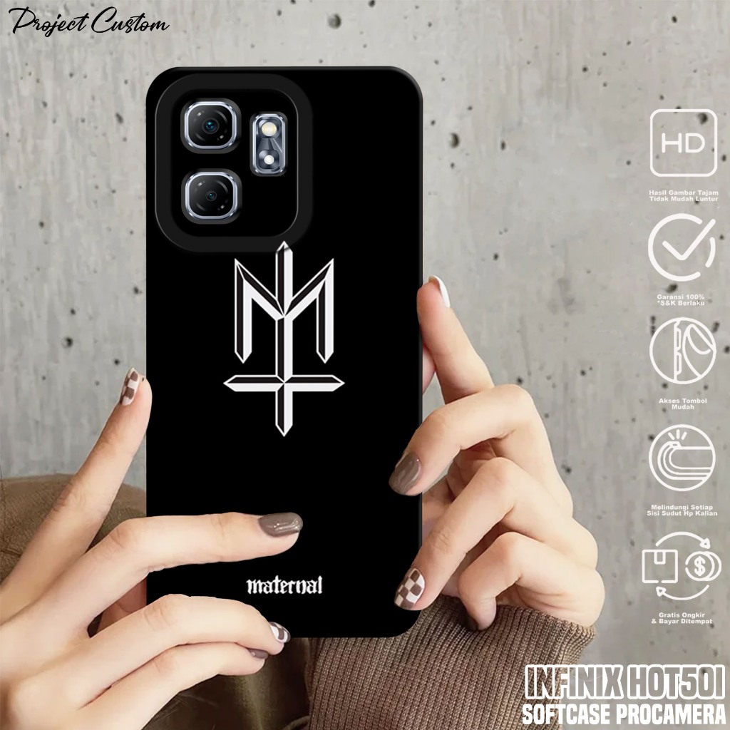 Softcase Hp Infinix Hot 50i - Case Infinix Hot 50i ( MTRNL ) Silikon Hp Infinix Hot 50i - Casing Hp 